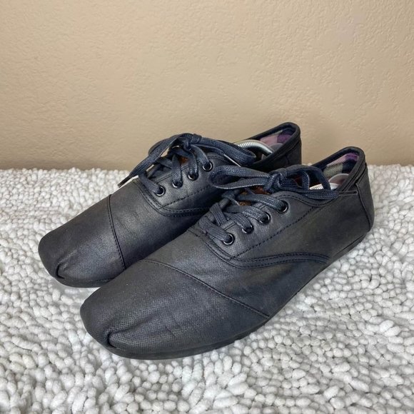 Toms Other - Toms Men’s 11 Cordones Black Wax Twill